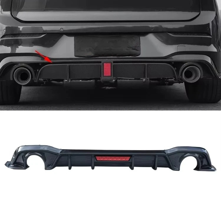 Carbon Fiber Rear Bumper Lip Splitter Diffuser Spoiler Lip for Golf 8 Mk8 Rear Diffuser